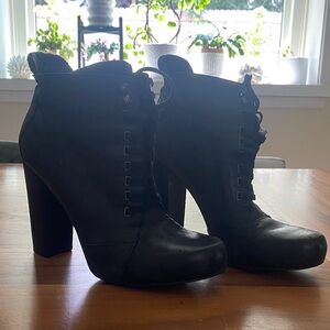 Nine West Black Heeled Ankle Boots